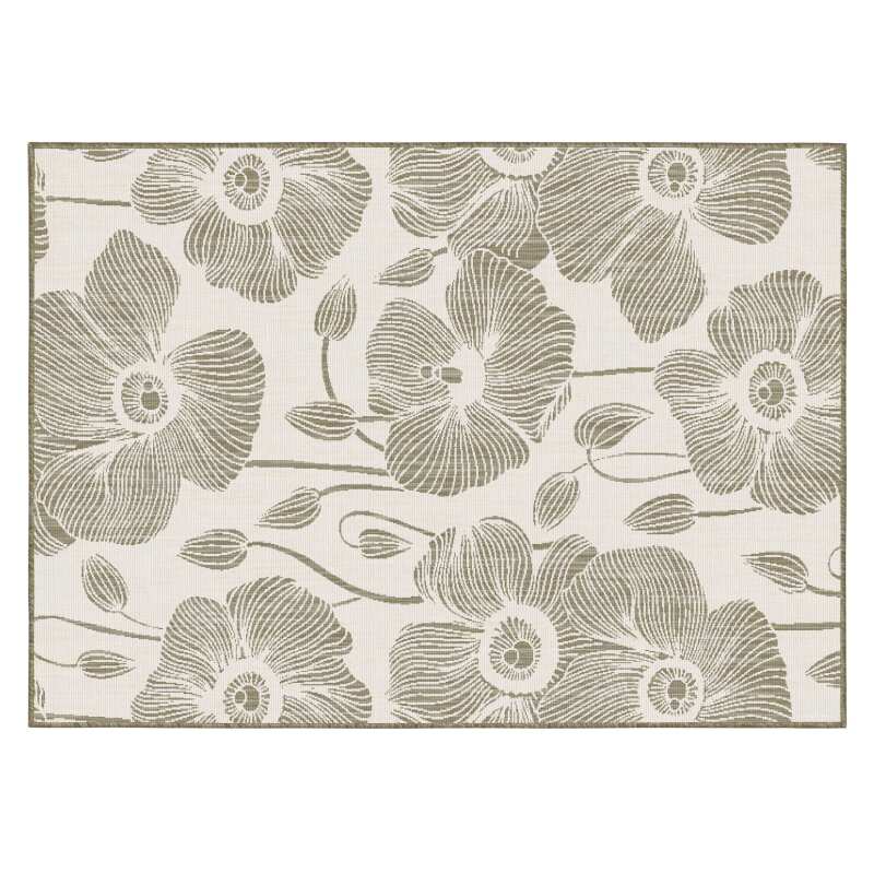 Alfombra rectangular reversible para exteriores en polipropileno