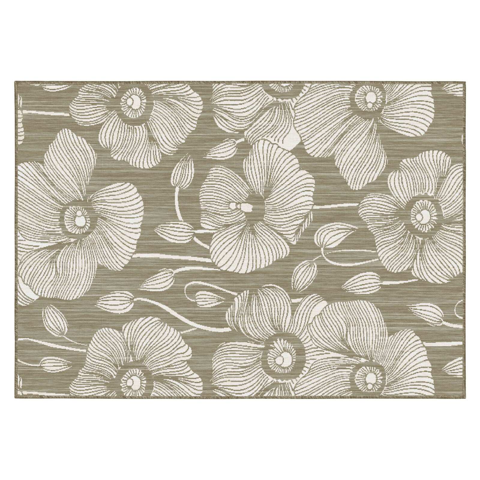 Alfombra rectangular reversible para exteriores en polipropileno