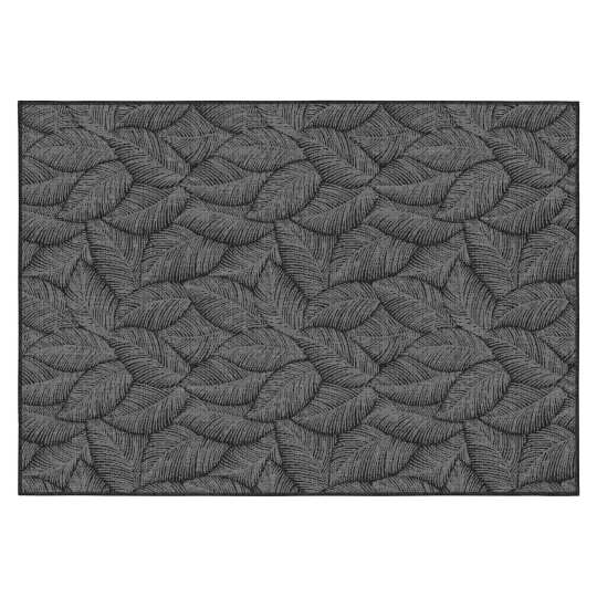 Alfombra de exterior con estampado floral reversible rectangular | Oviala