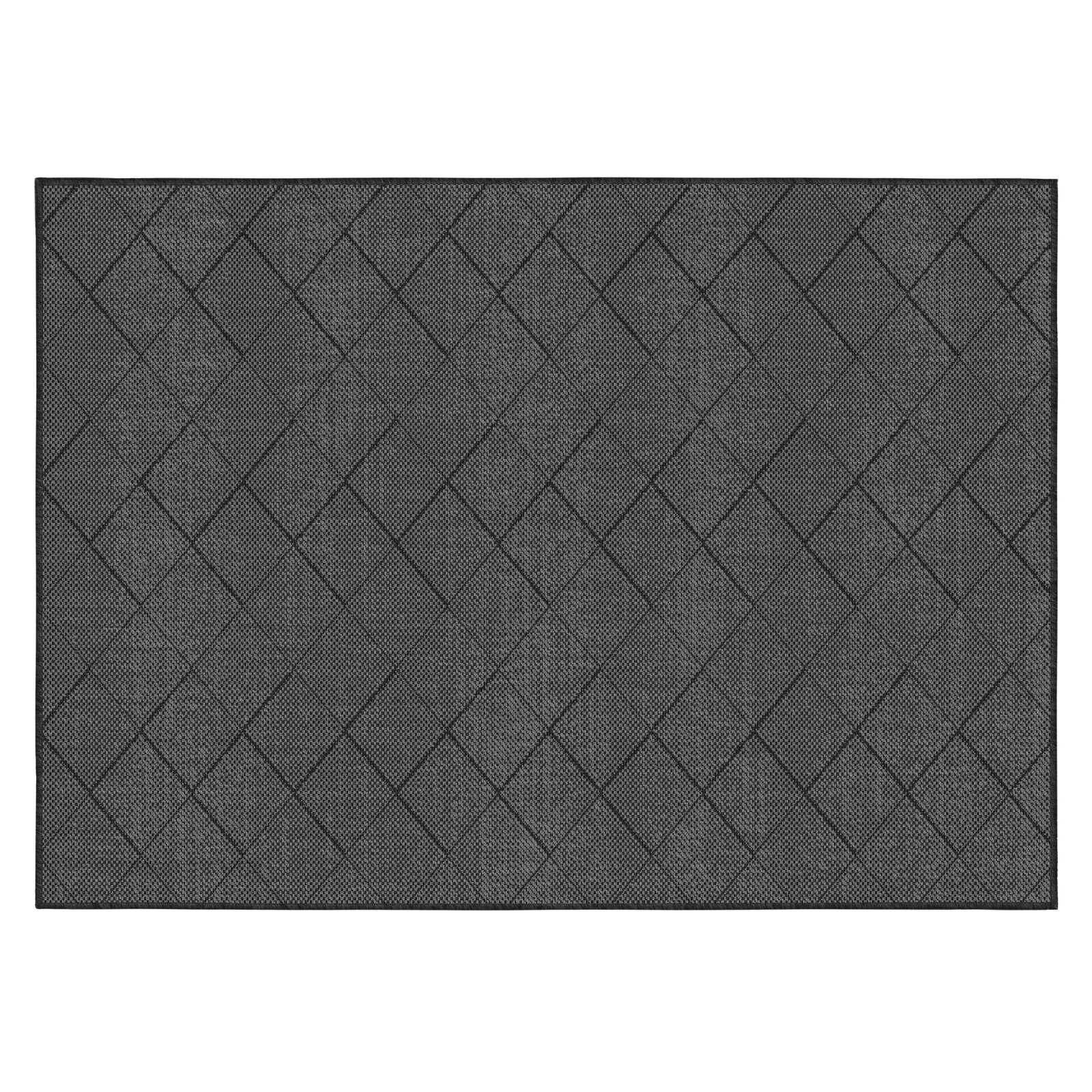 Alfombra rectangular reversible para exteriores de polipropileno