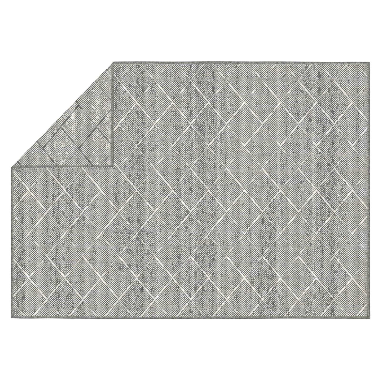 Alfombra rectangular reversible para exteriores de polipropileno