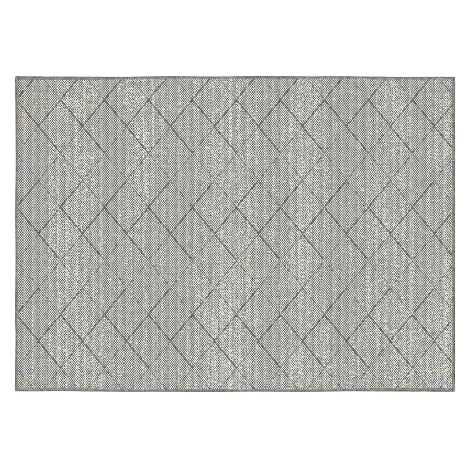 Alfombra rectangular reversible para exteriores de polipropileno