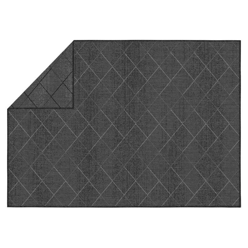 Alfombra rectangular reversible para exteriores de polipropileno