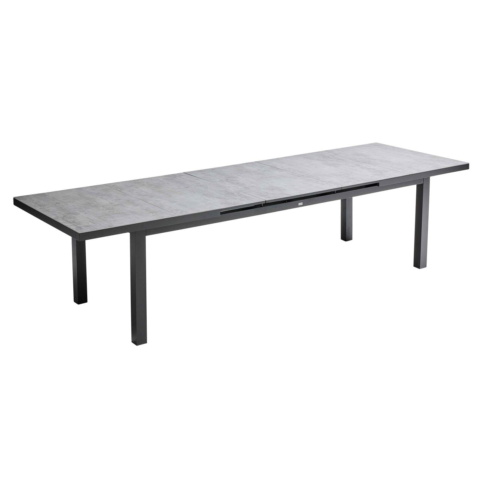 Mesa de jardín rectangular extensible (256/320 x 100 x 76 cm) de aluminio 