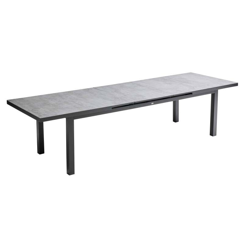 Mesa de jardín rectangular extensible (256/320 x 100 x 76 cm) de aluminio 
