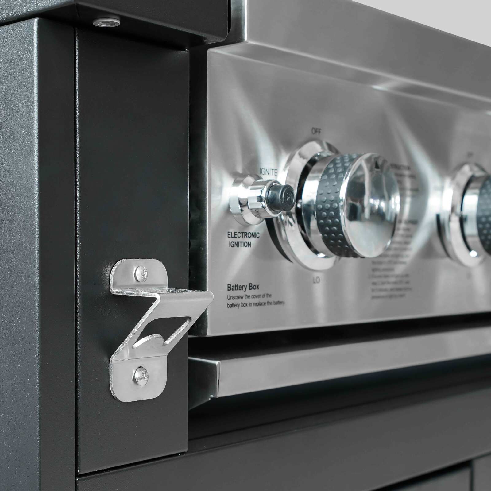 Mueble de acero para barbacoa de gas con 4 + 1 quemadores para cocina exterior