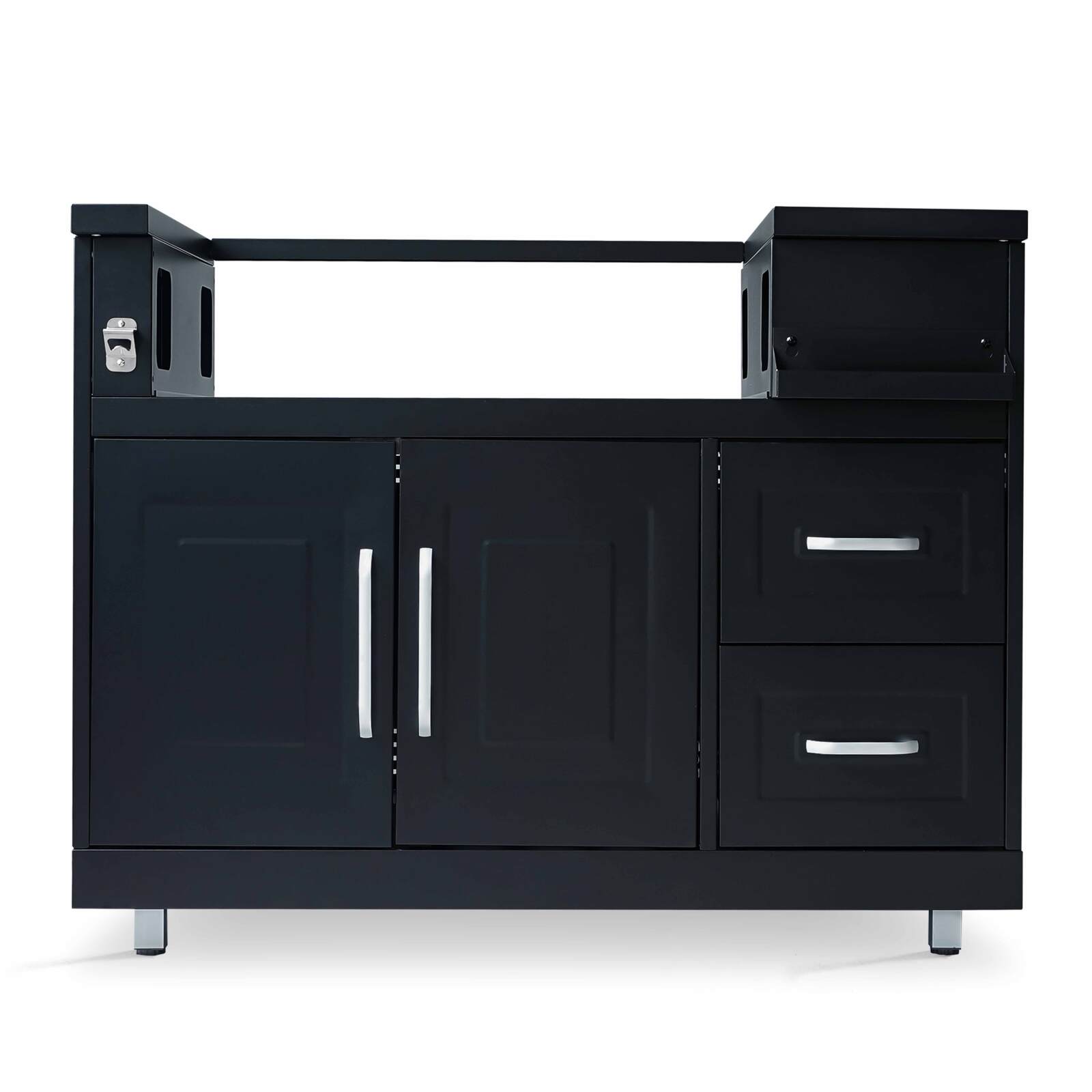 Mueble de acero para barbacoa de gas con 4 + 1 quemadores para cocina exterior