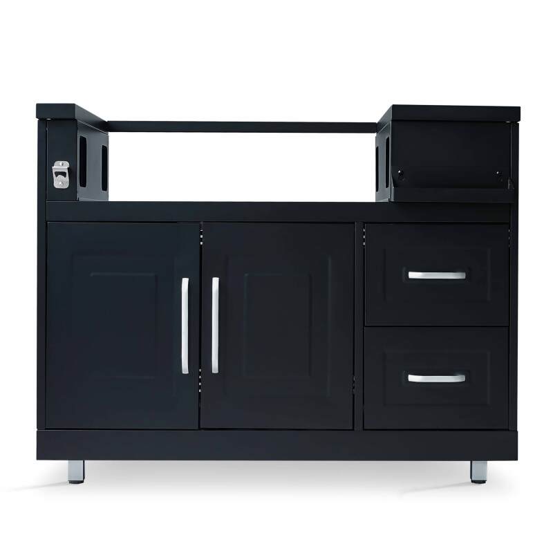 Mueble de acero para barbacoa de gas con 4 + 1 quemadores para cocina exterior