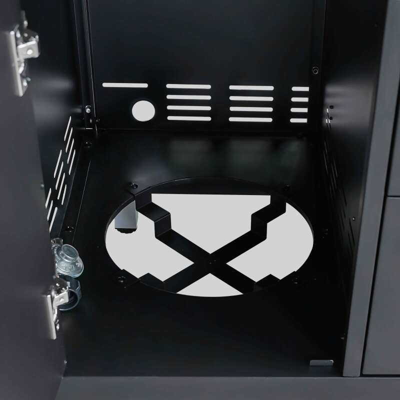 Módulo de cocina de acero con 2 quemadores para uso en exteriores