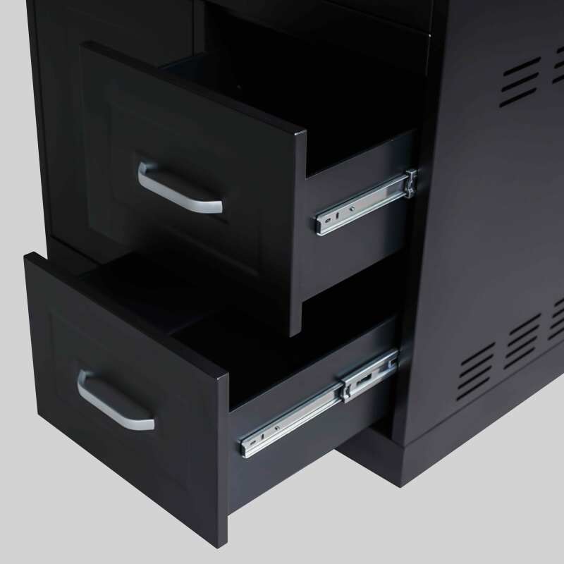 Cocina exterior de acero de 3 elementos con estufa de gas