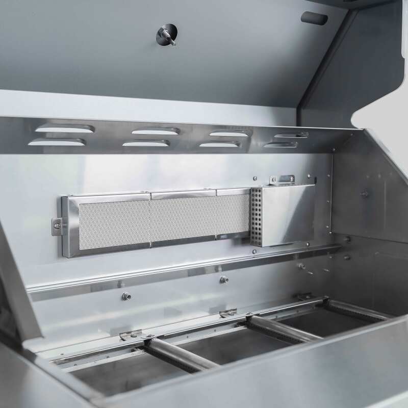 Cocina de exterior de acero de 3 elementos con barbacoa