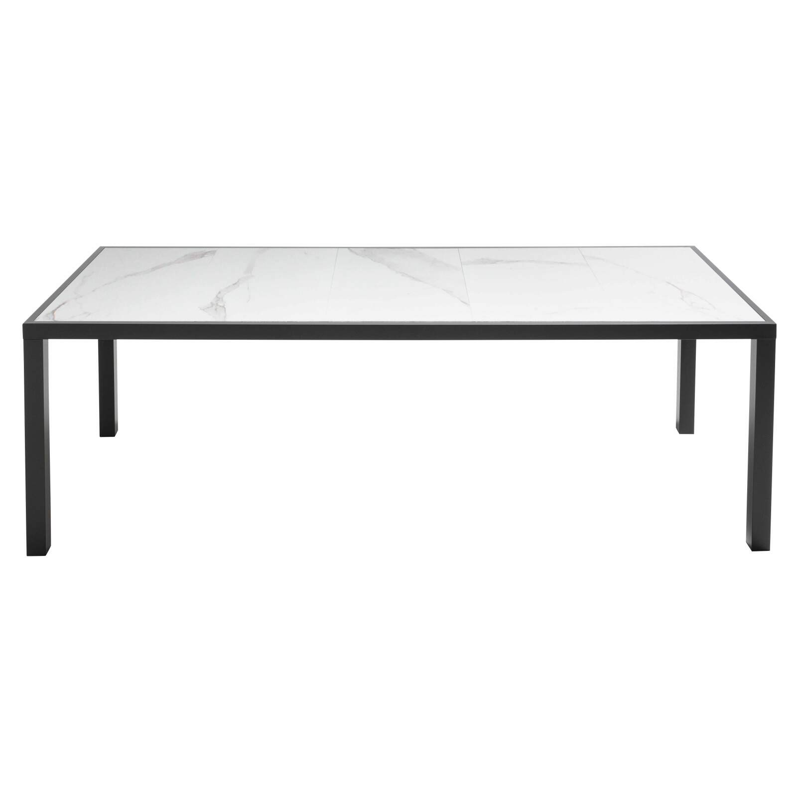 Mesa de jardín de cerámica con efecto mármol (230 x 95 x 74 cm)