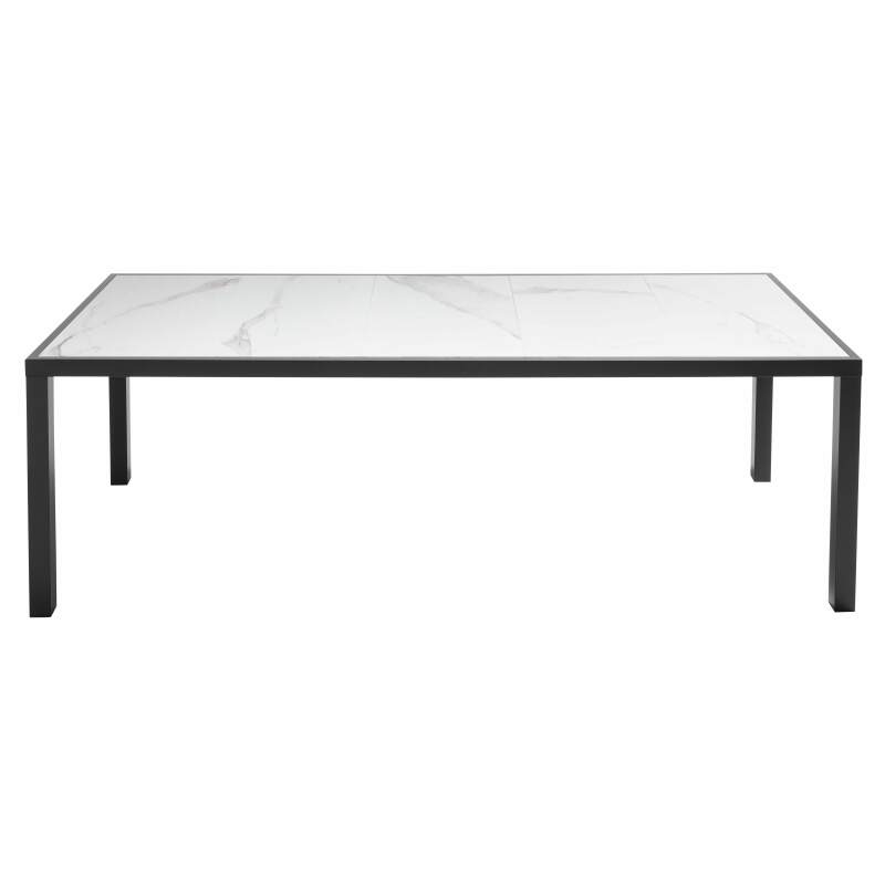 Mesa de jardín de cerámica con efecto mármol (230 x 95 x 74 cm)