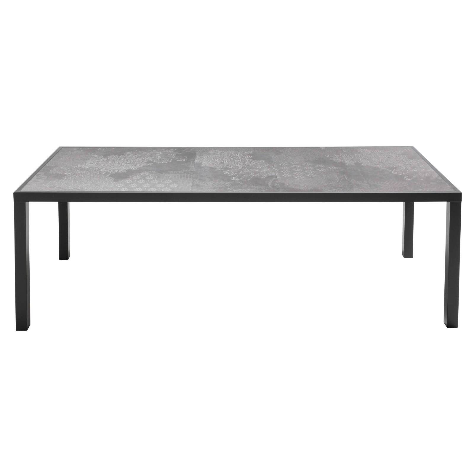 Mesa de jardín de cerámica con efecto estampado (230 x 95 x 74 cm)