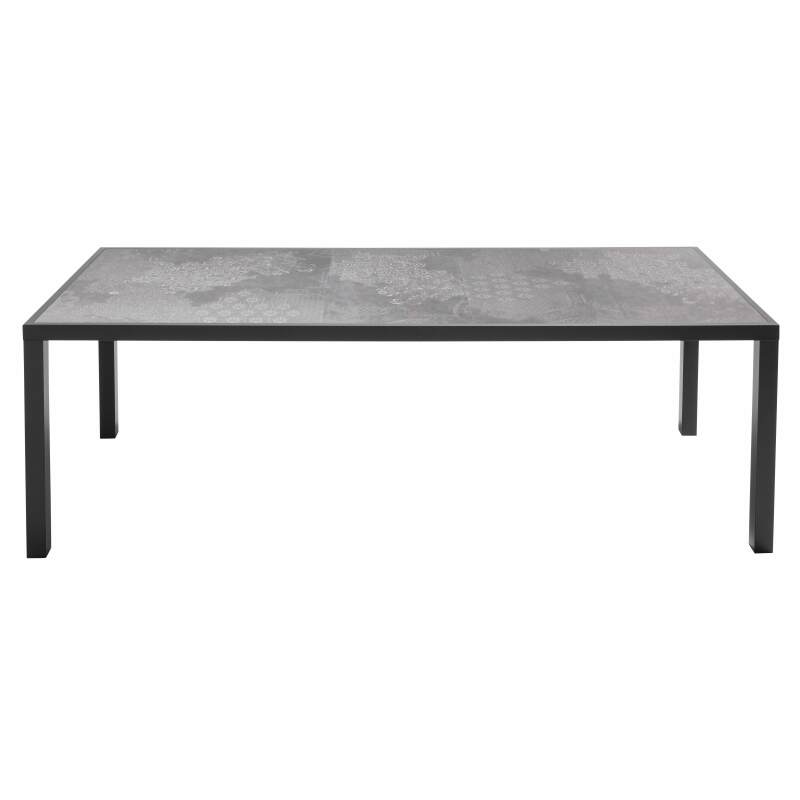 Mesa de jardín de cerámica con efecto estampado (230 x 95 x 74 cm) (5/6)