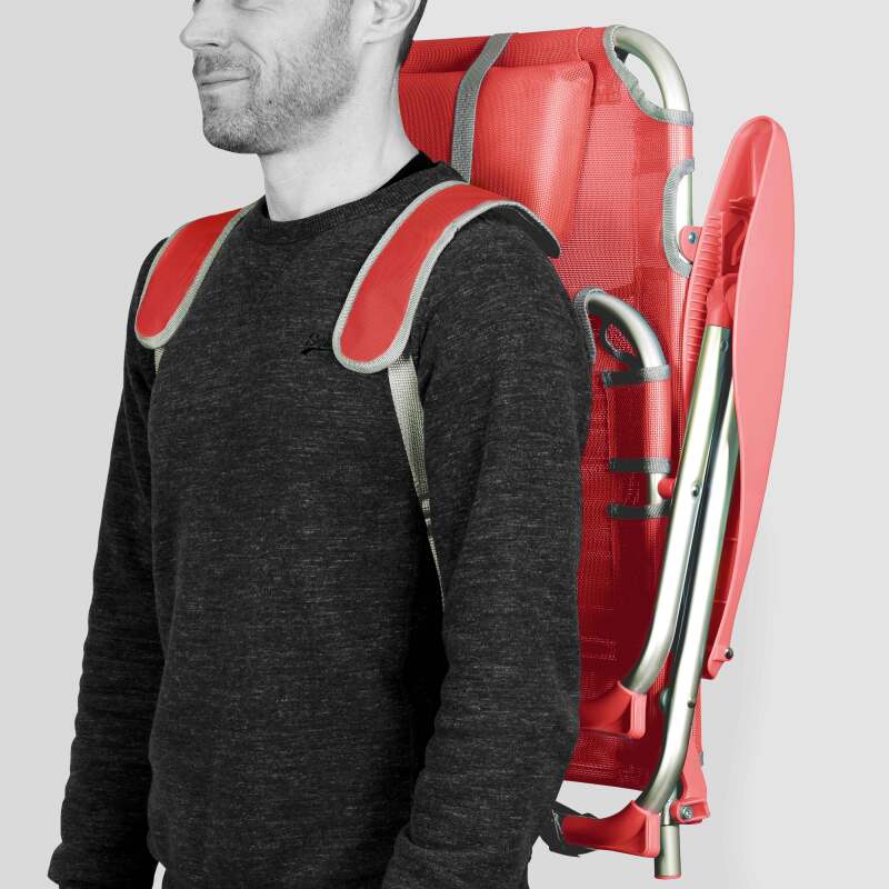 Lote de 2 sillones de playa plegables, reclinables 4 posiciones