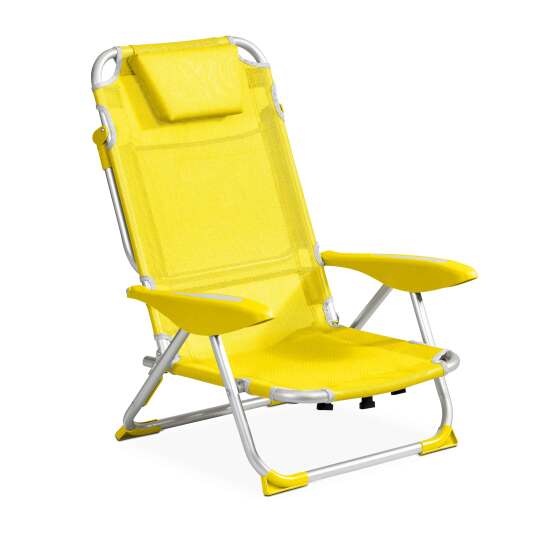 Sillón de playa plegable, reclinable 4 posiciones