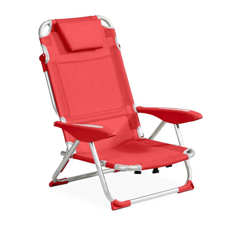 Sillón de playa plegable, reclinable 4 posiciones
