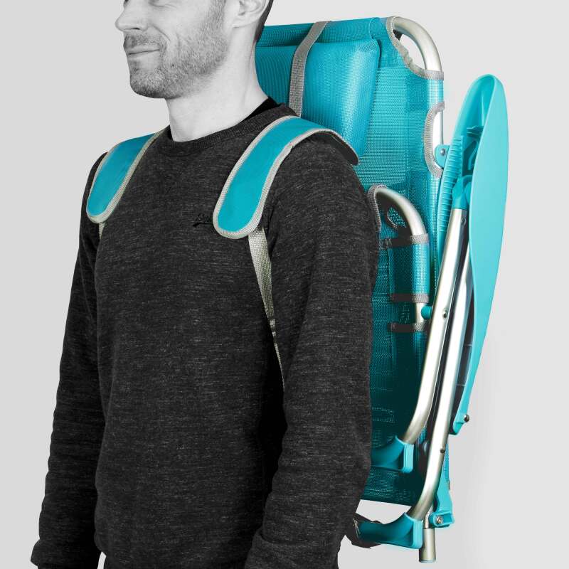 Lote de 2 sillones de playa plegables, reclinables 4 posiciones (3/4)