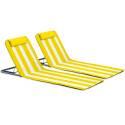 Lote de 2 colchones de playa plegables, reclinables 5 posiciones