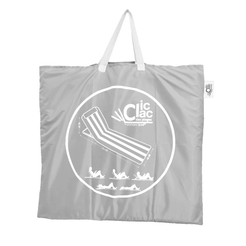 Lote de 2 colchones de playa plegables, reclinables 5 posiciones ópalo y gris