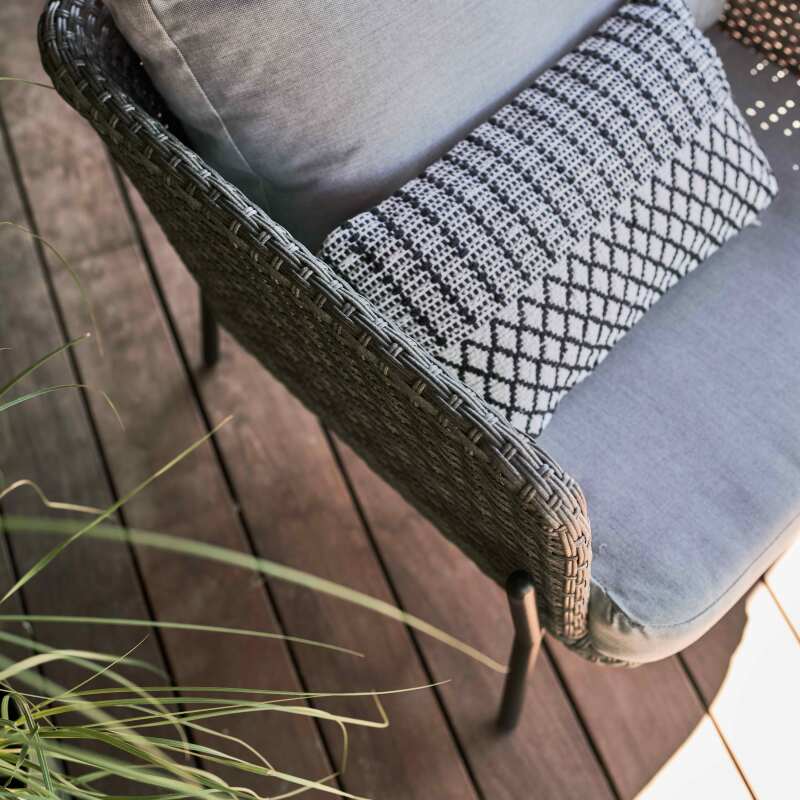 Mueble de jardín de 4 plazas de ratán sintético con mesa