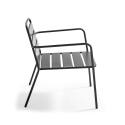 Silla de jardín baja de metal