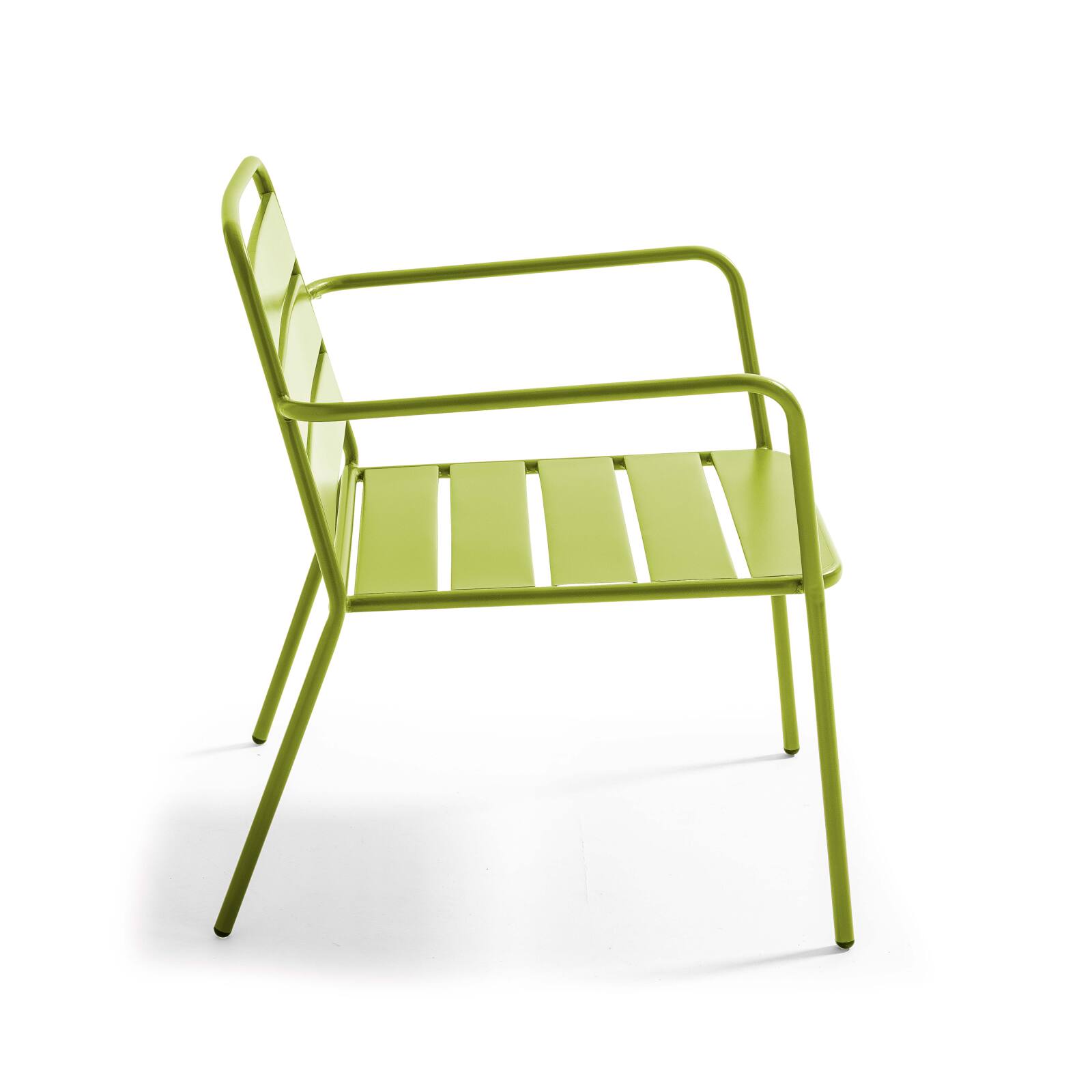 Silla de jardín baja de metal