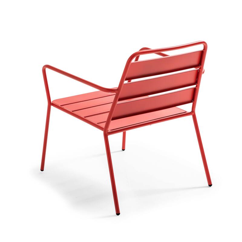 Silla de jardín baja de metal (3/7)