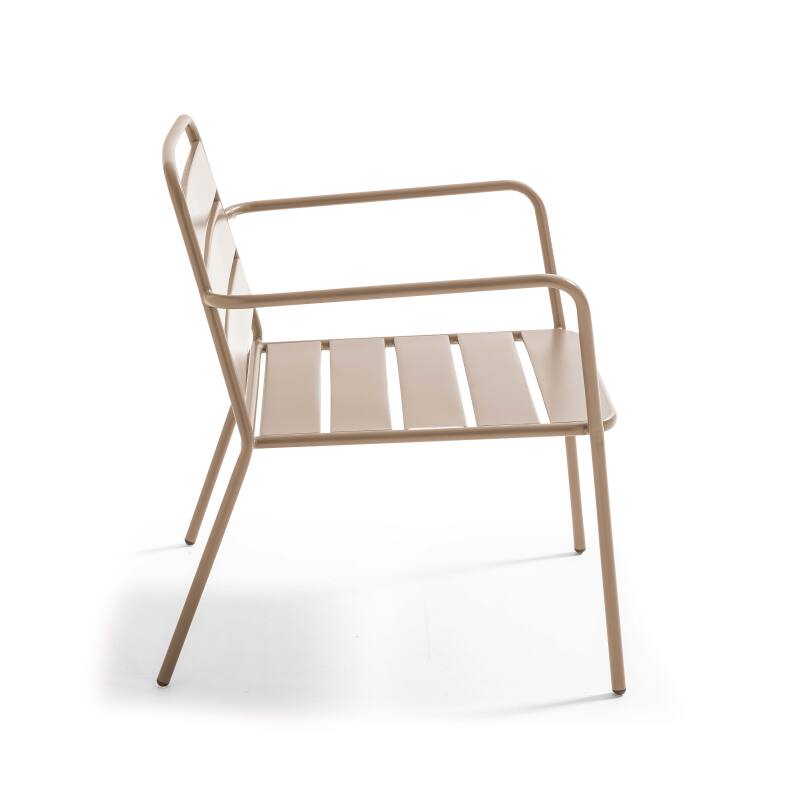 Silla de jardín baja de metal