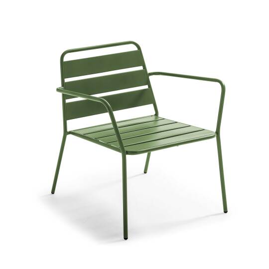 Silla de jardín baja de metal