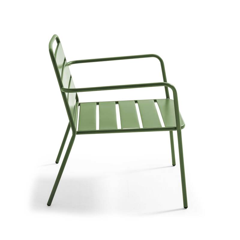 Silla de jardín baja de metal