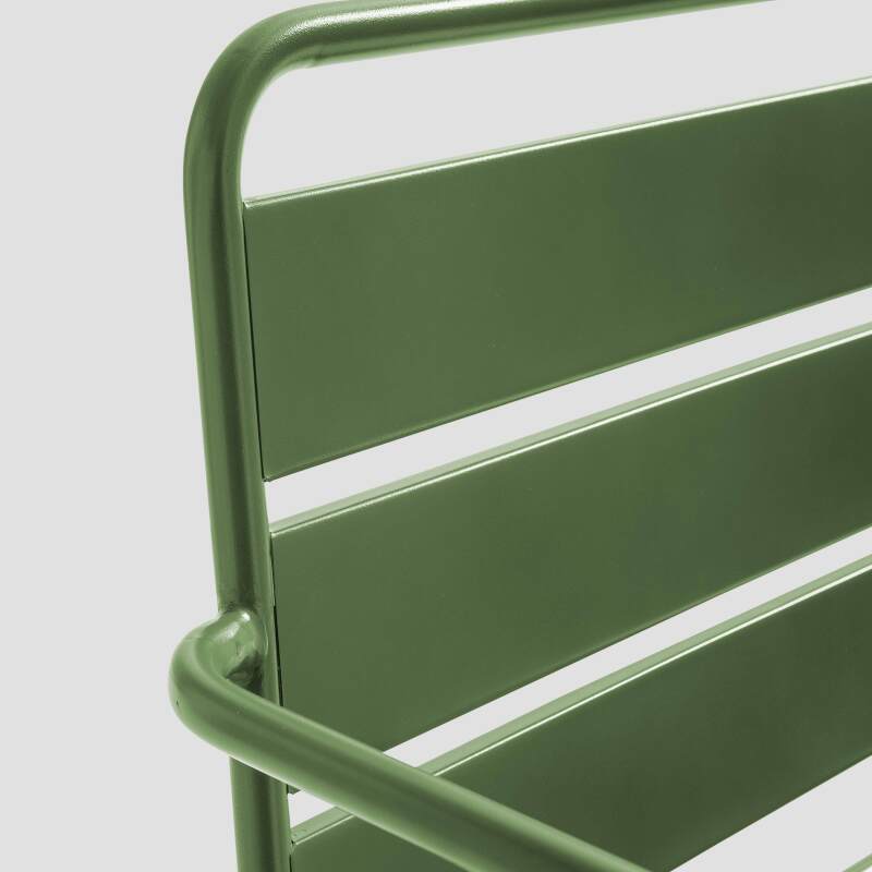 Silla de jardín baja de metal (3/5)