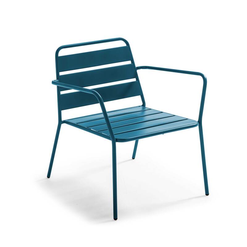 Silla de jardín baja de metal