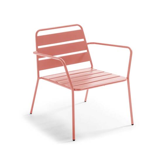 Silla de jardín baja de metal