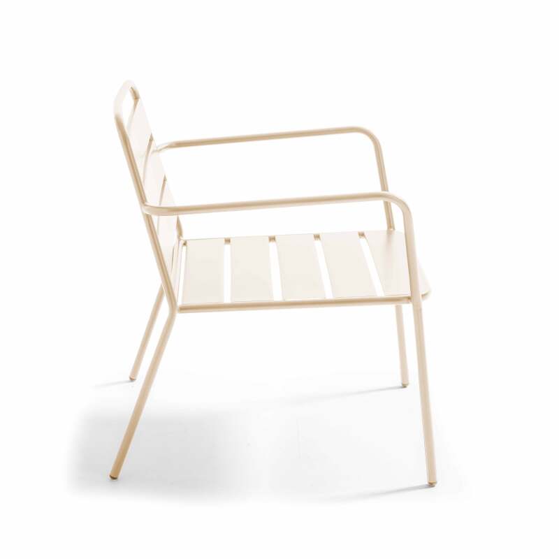 Silla de jardín baja de metal