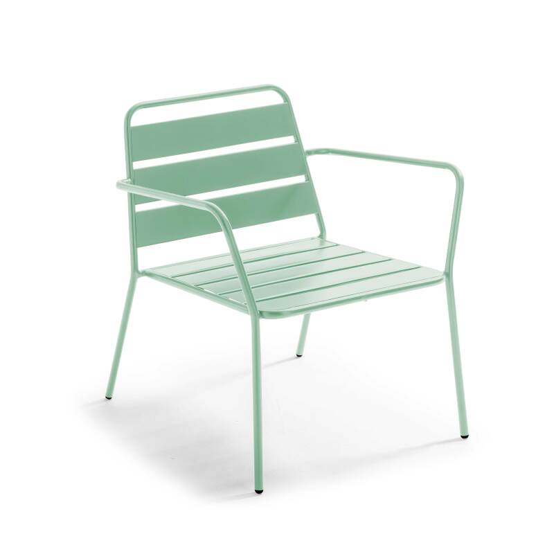 Silla de jardín baja de metal