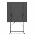 mesa bistro gris plegable de metal