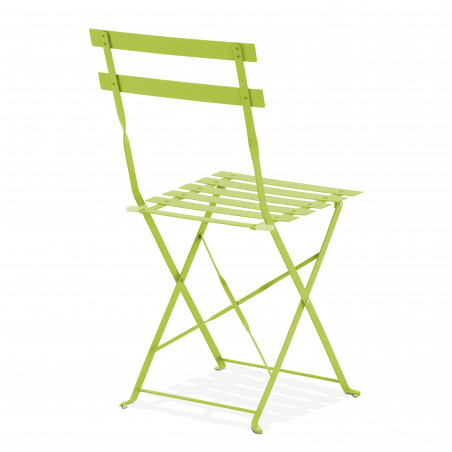 silla plegable metal verde