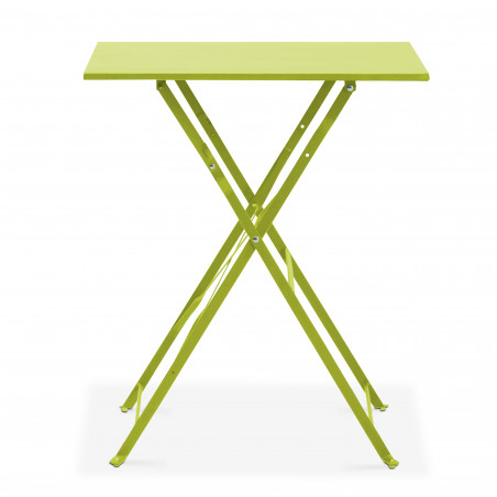 Mesa metal verde de jardin
