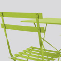 Zoom silla de metal verde