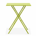 Mesa plegable de metal verde