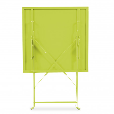 Mesa de metal verde plegable bistro