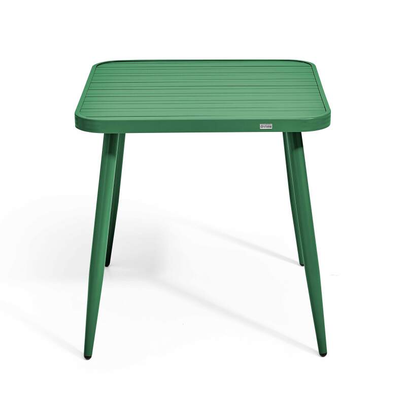 Mesa de jardín cuadrada (75 x 75 x 76 cm) de aluminio