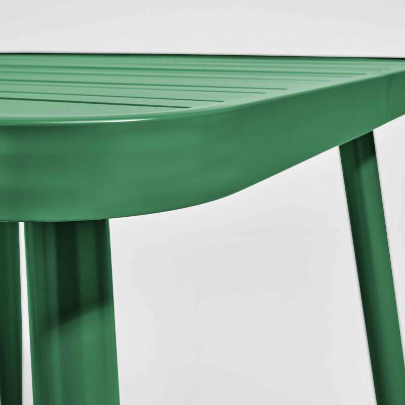 Mesa de jardín cuadrada (75 x 75 x 76 cm) de aluminio (3/4)