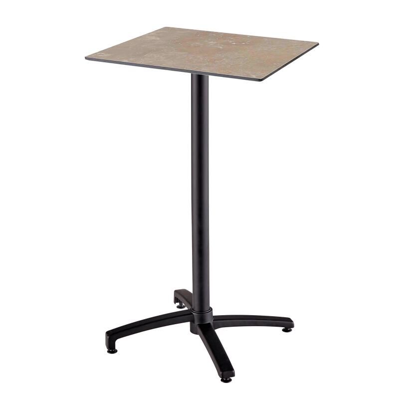 Mesa alta de jardín cuadrada de 60 x 60 cm inclinable en HPL