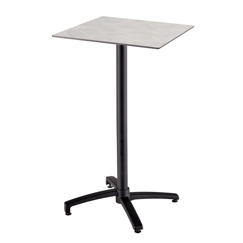 Mesa alta de jardín cuadrada de 60 x 60 cm inclinable en HPL