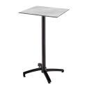 Mesa alta de jardín cuadrada de 60 x 60 cm inclinable en HPL