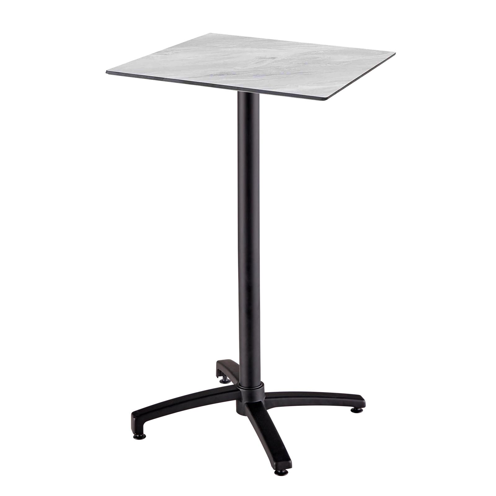 Mesa alta de jardín cuadrada de 60 x 60 cm inclinable en HPL