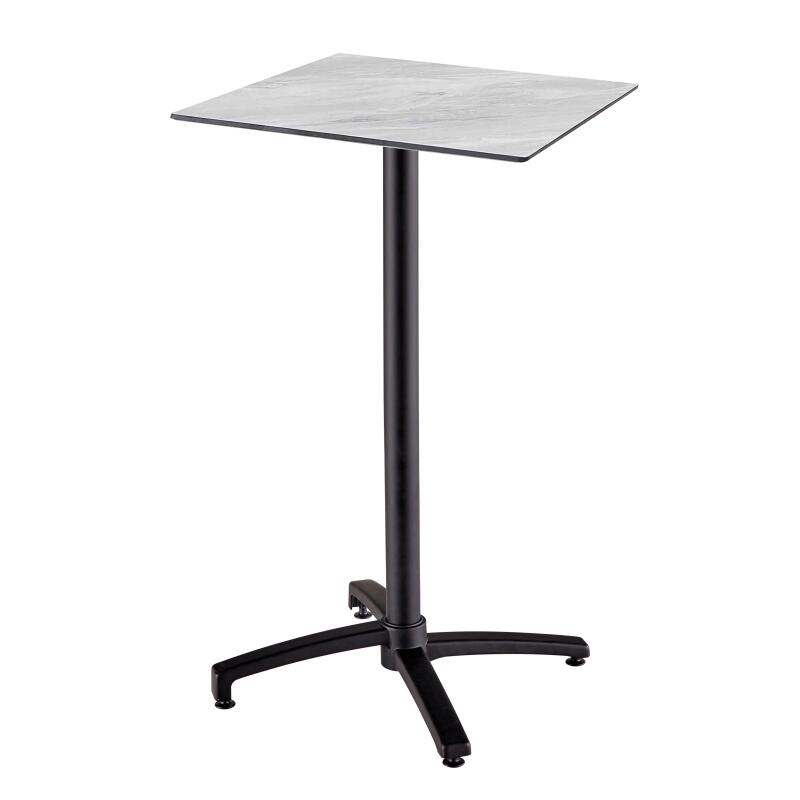 Mesa alta de jardín cuadrada de 60 x 60 cm inclinable en HPL